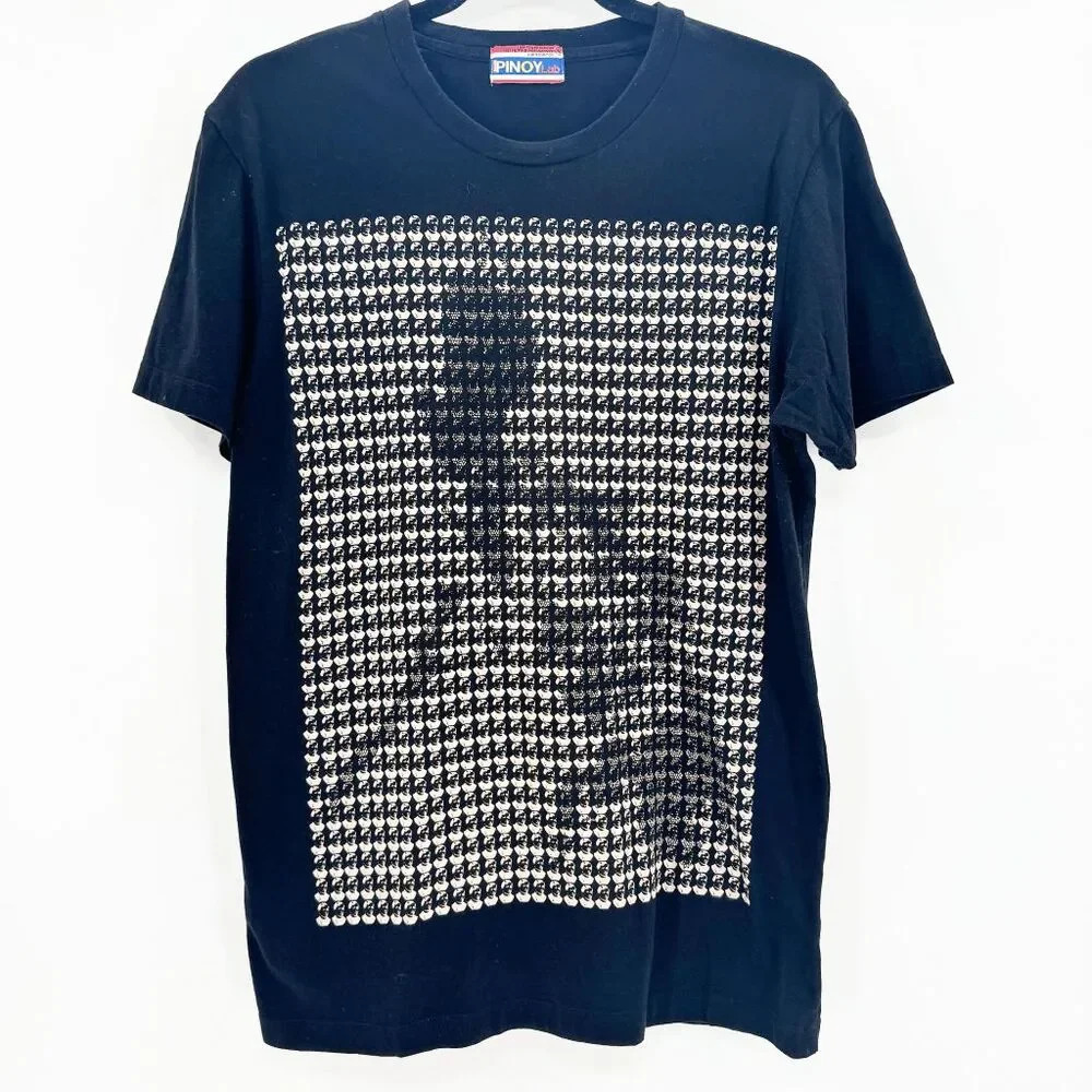 Pinoy Lab Graphic Tee Mens Size 25 Black Crew Neck Casual Jose Rizal Philippines